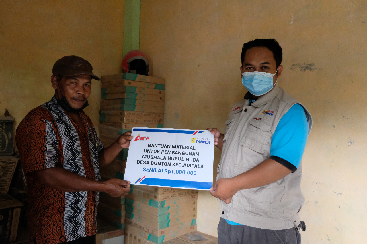 Bantuan Material Pembangunan Mushola Nurul Huda Desa Bunton