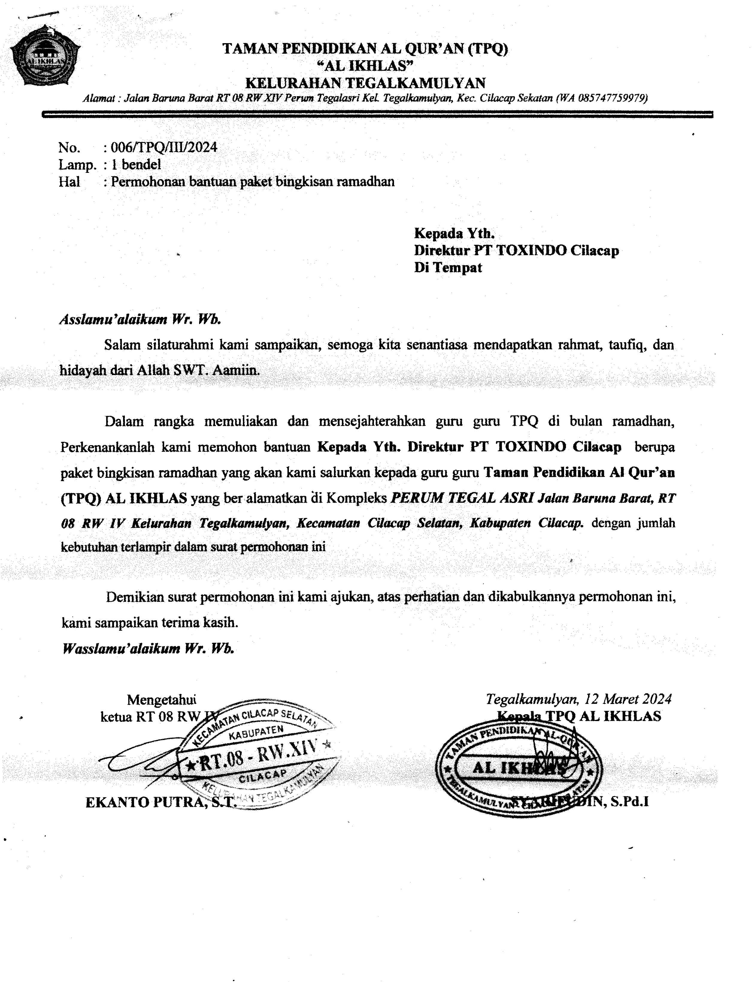 Guru-guru TPQ Al-Ikhlas Kel.Tegalkamulyan