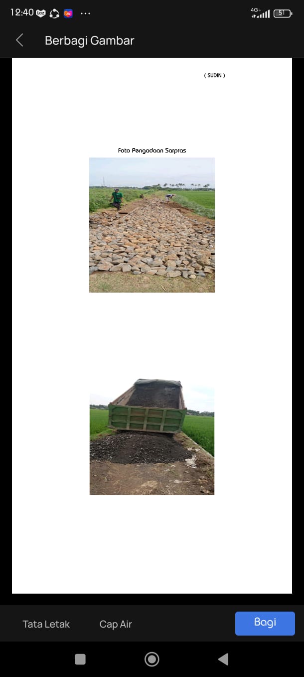 Jalan Desa Bunton Kecamatan Adipala 