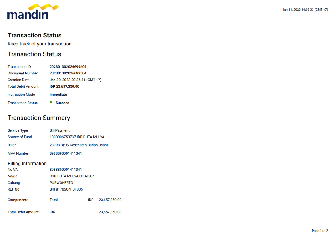 Karyawan RSU Duta Mulya Majenang yang memenuhi kriteria mendapatkan kartu BPJS Kesehatan 