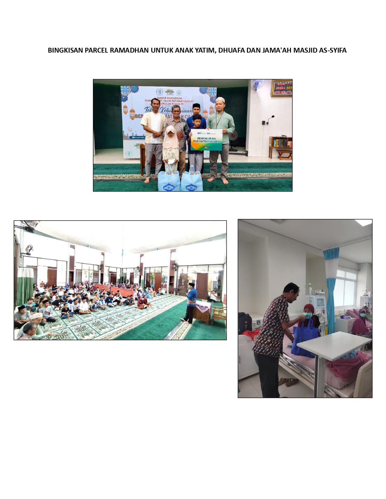 Anak yatim, dhuafa dan Jama'ah Masjid As-Syifa