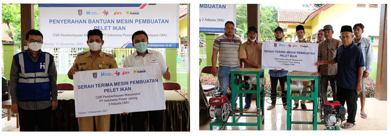 Penyerahan Bantuan Mesin Pelet Ikan untuk kelompok ikan Desa Wlahar