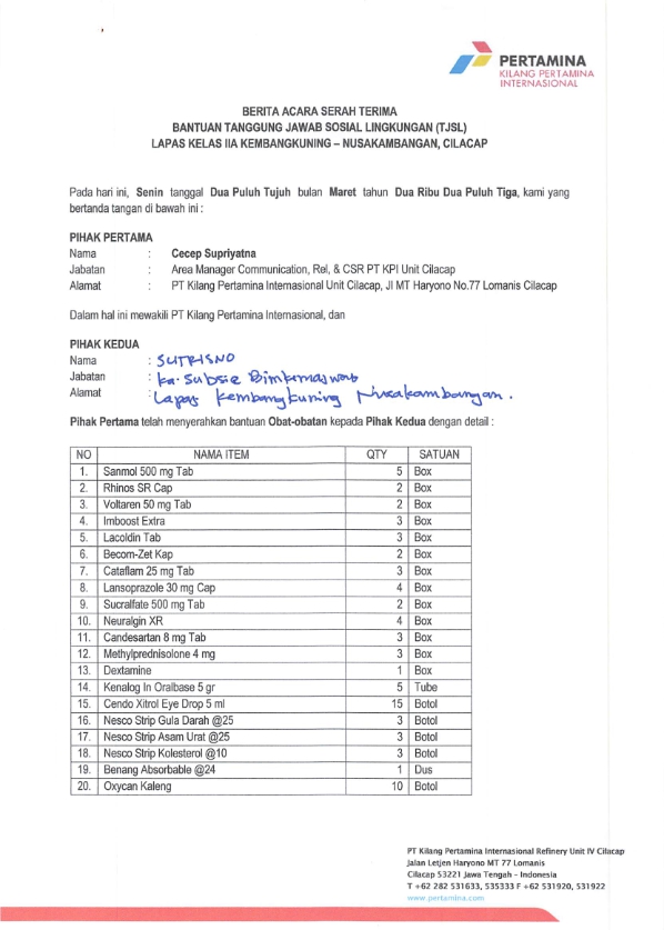 Lapas Kelas II A Kembangkuning, Nusakambangan