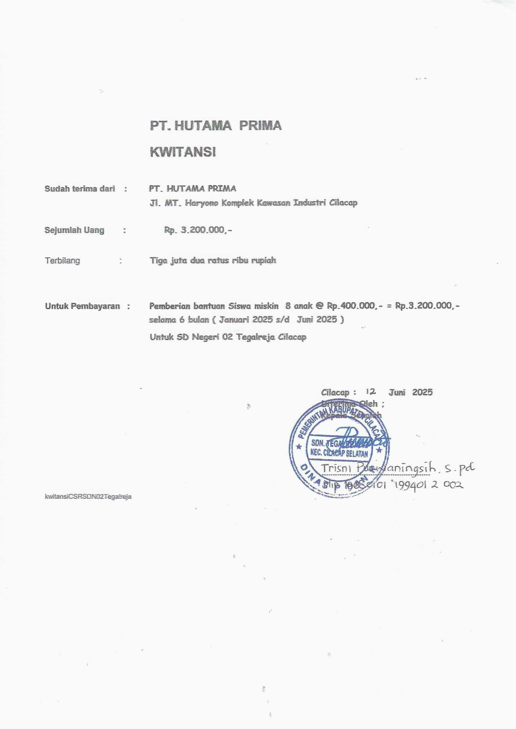 Siswa miskin sebanyak 8 anak