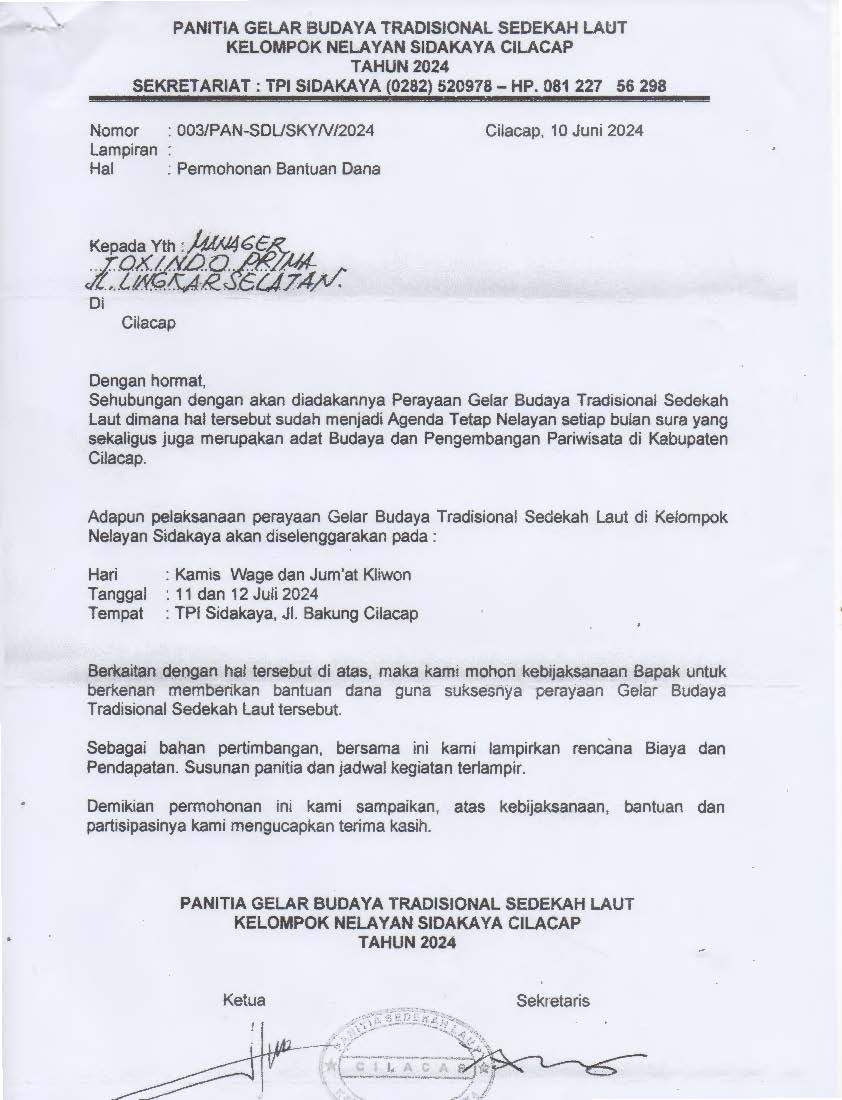 Kelompok Nelayan Sidakaya Cilacap 2024