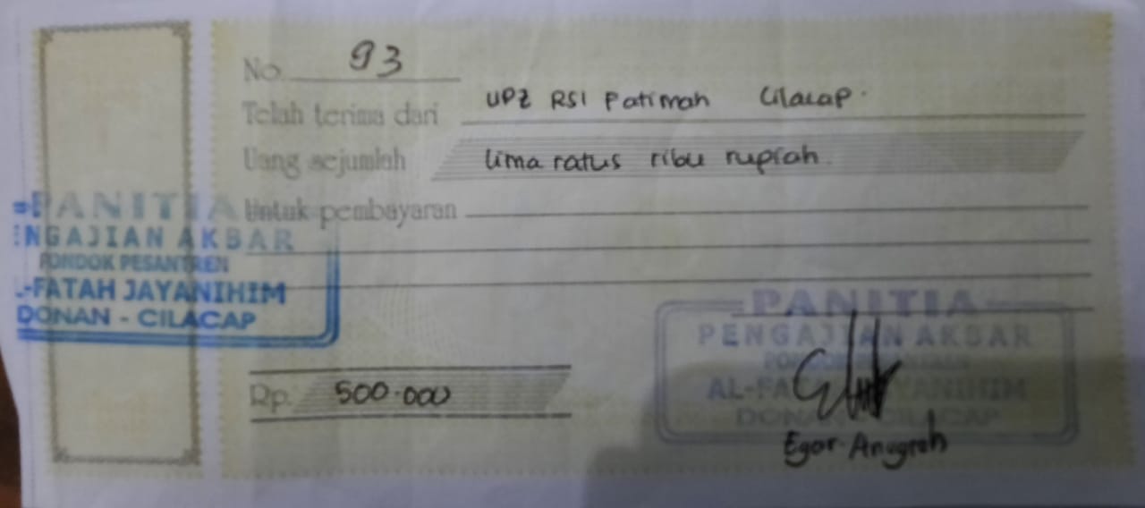 Bantuan untuk Pondok Pesantren Al-fatah Jayanihim Donan