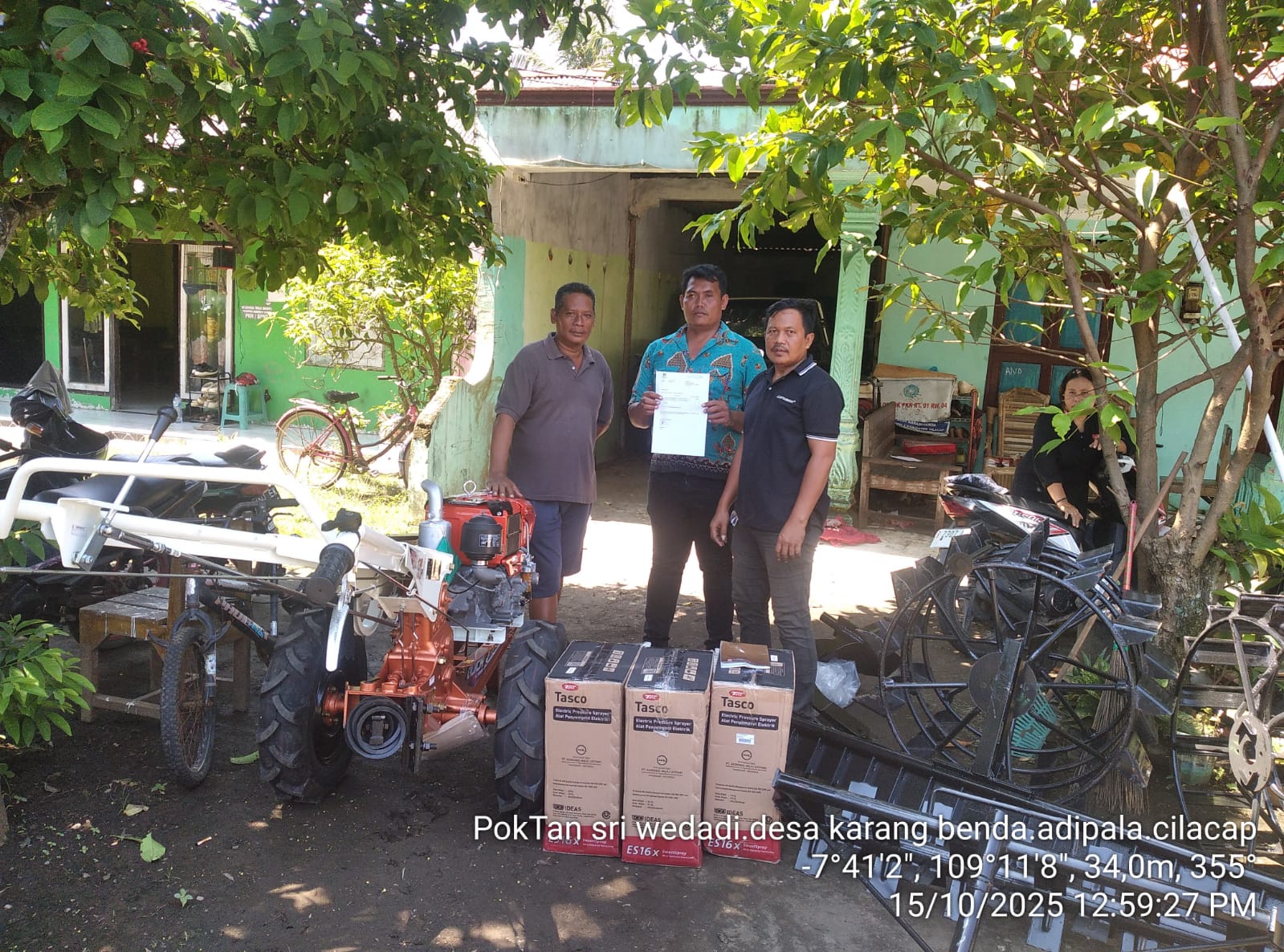 Bantuan TJSLP kepada Kelompok Tani Sri Wedadi Desa Karangbenda Kec. Adipala