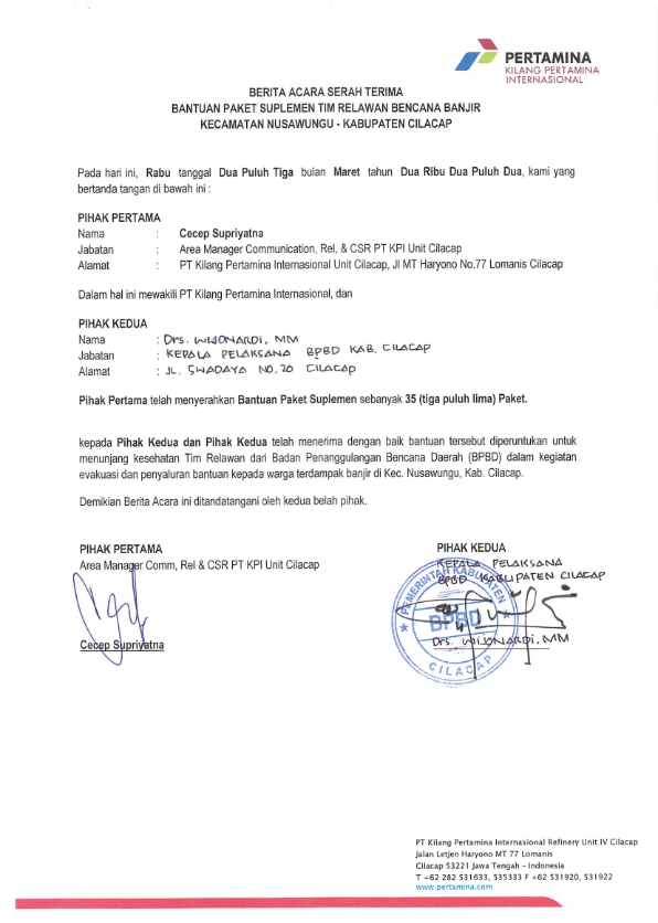 Tim Relawan BPBD Kabupaten Cilacap