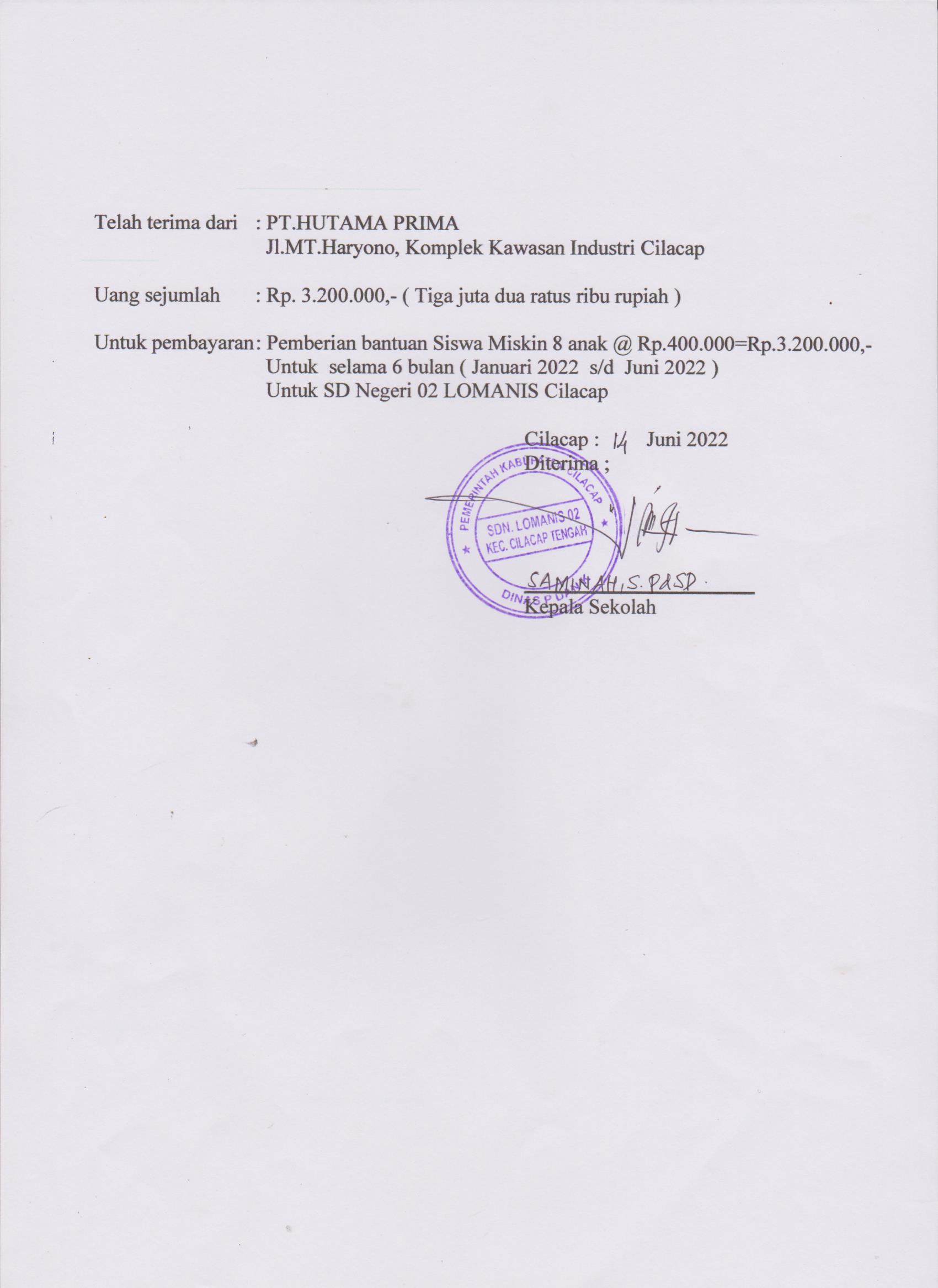 Siswa Miskin 8 anak SD Negeri 02 Lomanis Cilacap