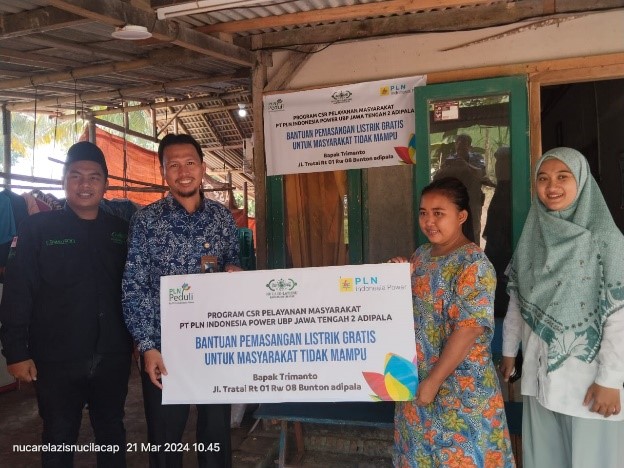  Listrik Gratis untuk Rumah Bapak Misman Desa Bunton, Bapak Trimanto Desa Bunton, Nurul Suliastiningsih Desa Wlahar, Feri Pranoto Desa Wlahar, Katiyo Desa Wlahar, Slamet Raharjo Desa Adipala , Naryanto Desa Adipala, Ngusman Desa Penggalang, Devi Roviana Desa Penggalang 