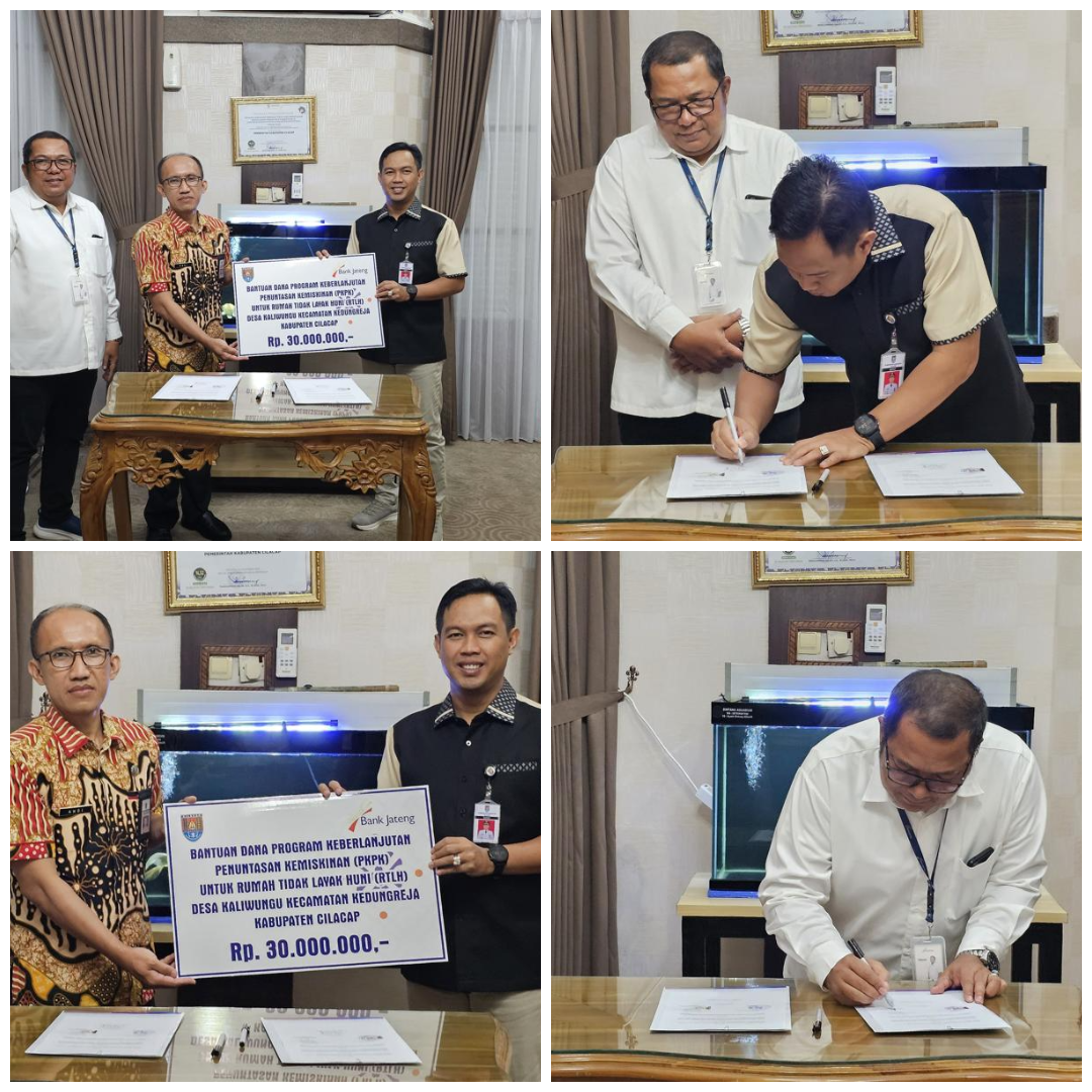 2 (dua) unit RTLH dengan rincian penerima :
1. Nama       : Sodinah
    Alamat    : Dsn Kaliadem RT 02 RW 01, Desa Kaliwungu, Kec. Kedungreja, Kab. Cilacap
2. Nama      : Akhmad Taufikurhman
    Alamat    : Dsn Kaliadem RT 01 RW 02, Desa Kaliwungu, Kec. Kedungreja, Kab. Cilacap