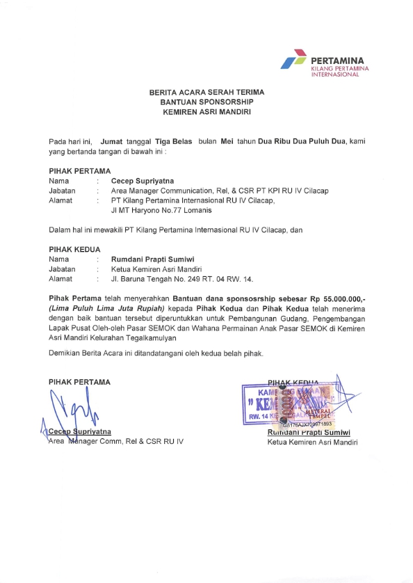 Kampung Kemiren Asri Mandiri, Tegalkamulyan