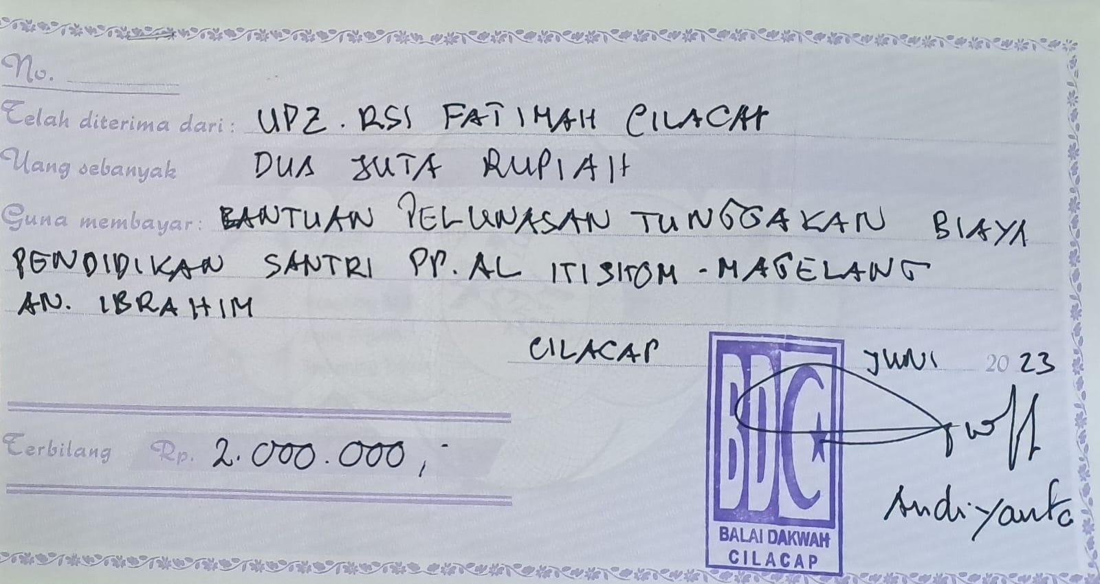 Santri Al I'tishom Magelang ( Putra Bpk. Nanang Susilo)