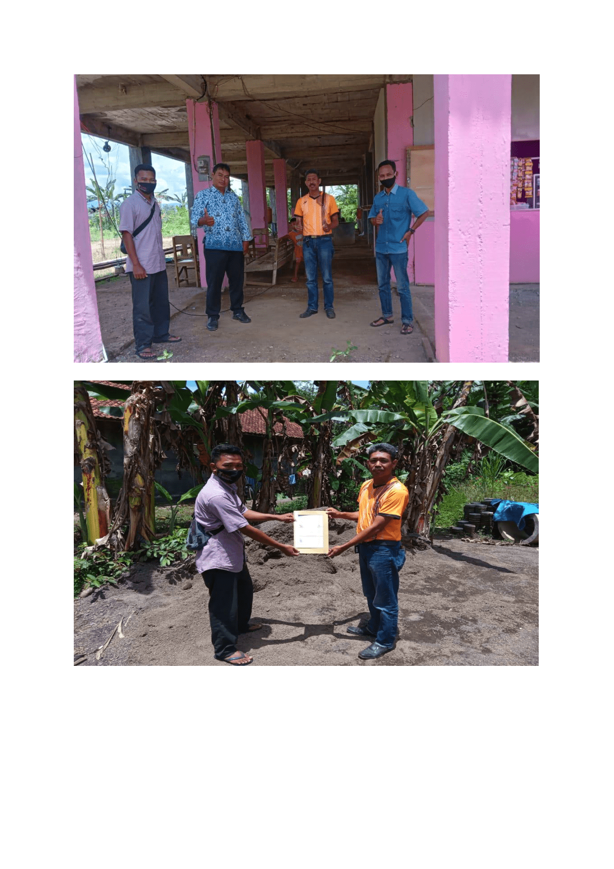 Bantuan material pembangunan pasar kuliner Desa Mekarsari