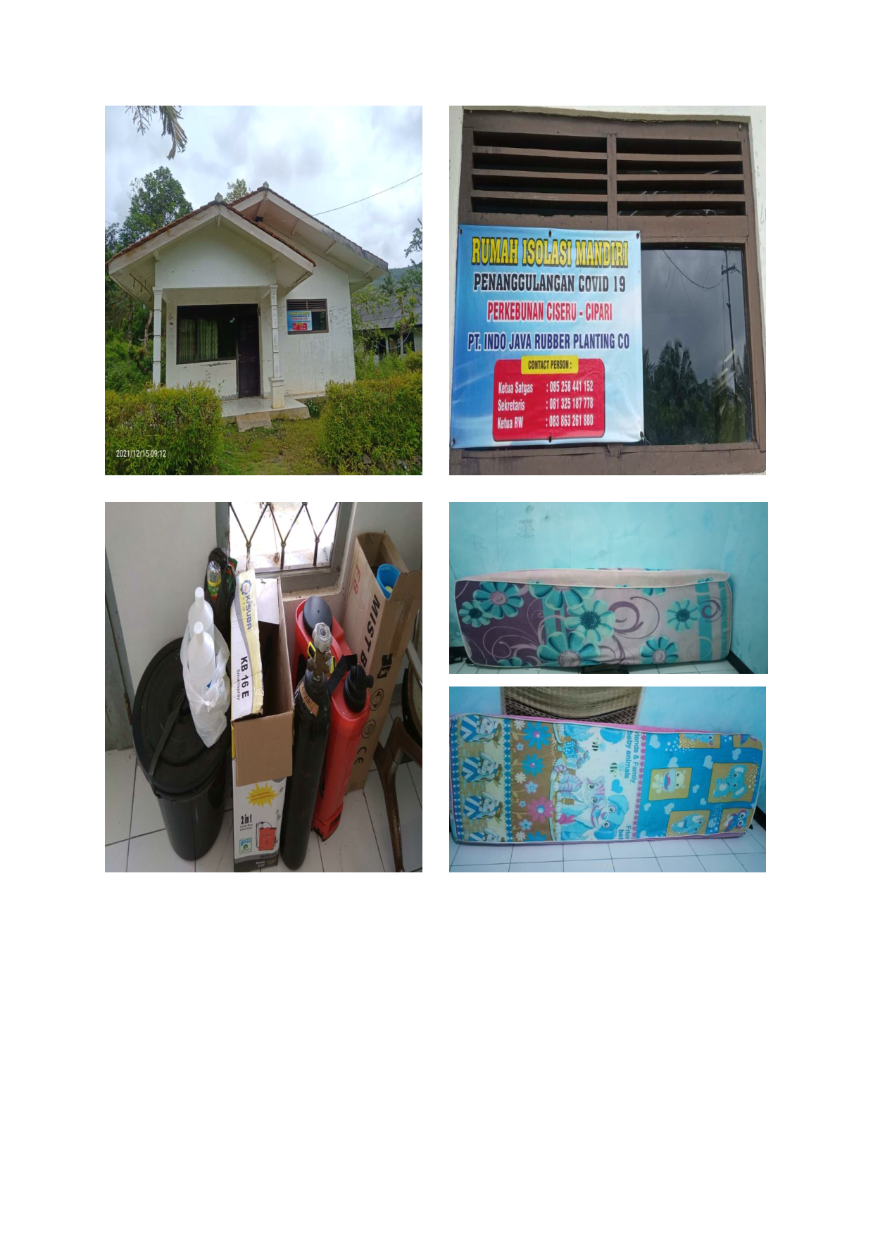 Bantuan menyediakan Rumah Isolasi Mandiri penanganan covid - 19 untuk warga sekitar dan juga karyawaan perusahaan