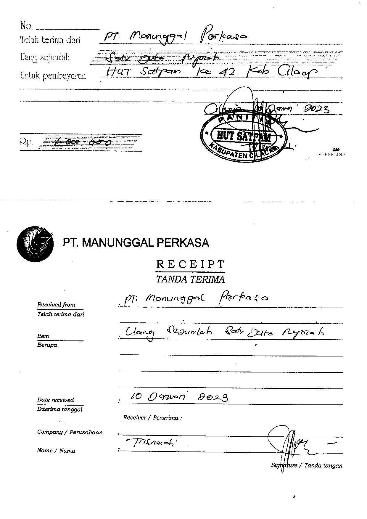 Panitia Peringatan HUT Satpam Ke-42 