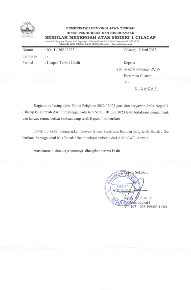 SMA Negeri 1 Cilacap