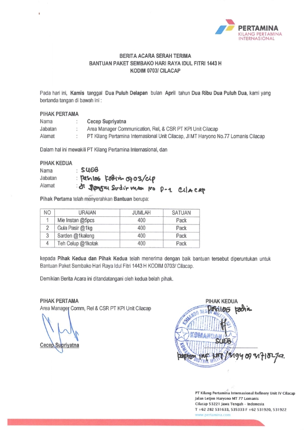 Anggota Kodim 0703/ Cilacap 