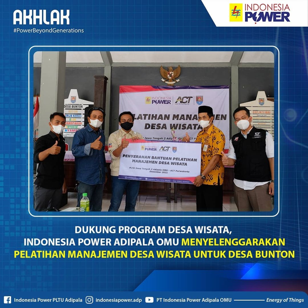 Dukung Program Desa Wisata, Indonesia Power Adipala OMU Menyelenggarakan Pelatihan Manajemen Desa Wisata untuk Desa Bunton