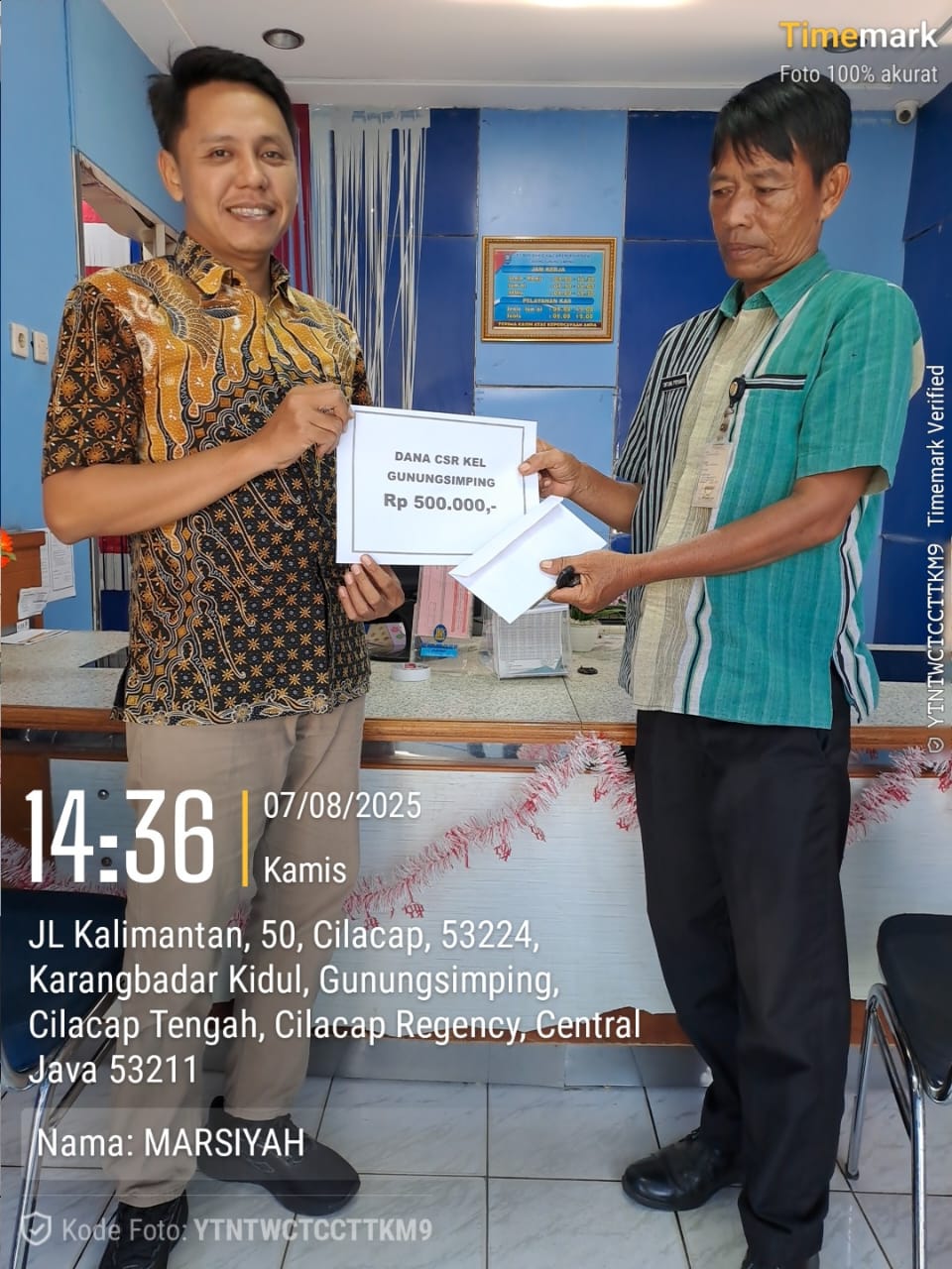 Kelurahan Gunungsimping Kecamatan Cilacap Tengah Kabupaten Cilacap