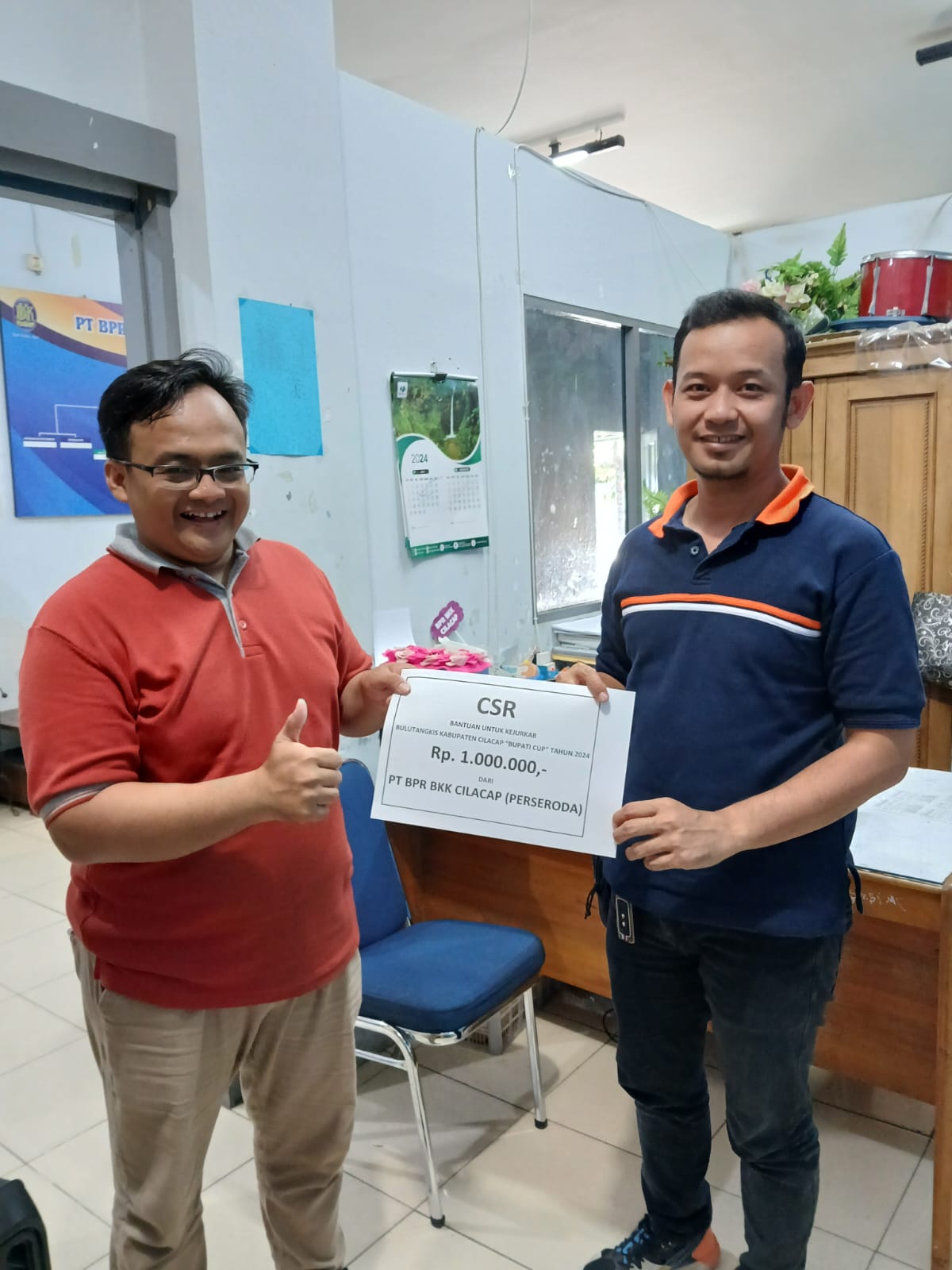 Panitia kegiatan Kejurkab Badminton Bupati Cup 2024 Kabupaten Cilacap