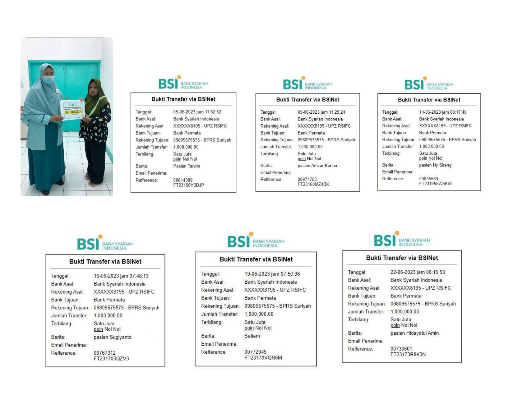 Pasien Rawat Inap RSI Fatimah Cilacap Bulan Juni 2023 ( 7 pasien )