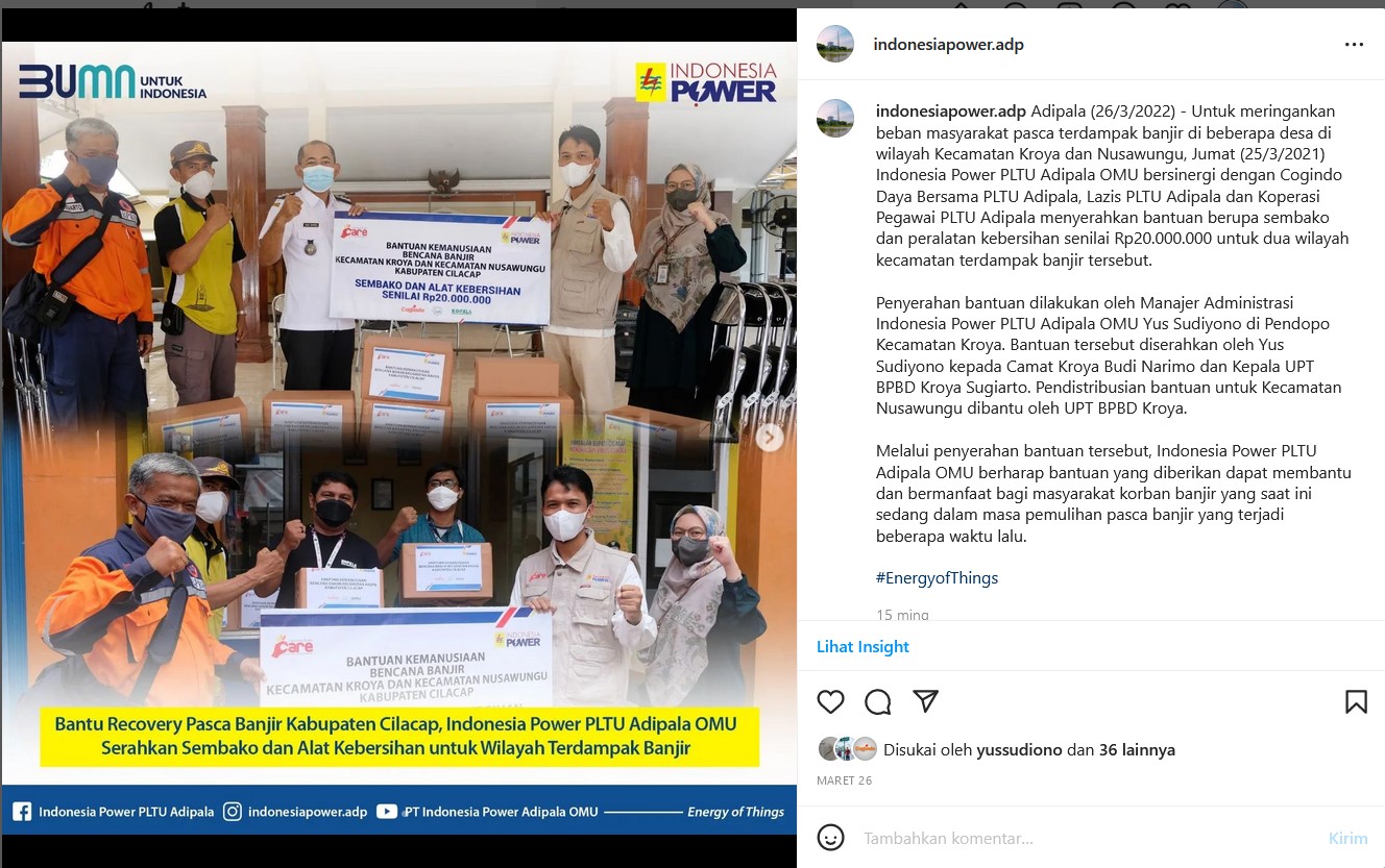 Masyarakat di Kecamatan Kroya dan Kecamatan Nusawungu