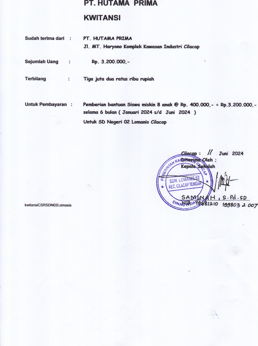 Siswa miskin anak SD Negri 02 Lomanis