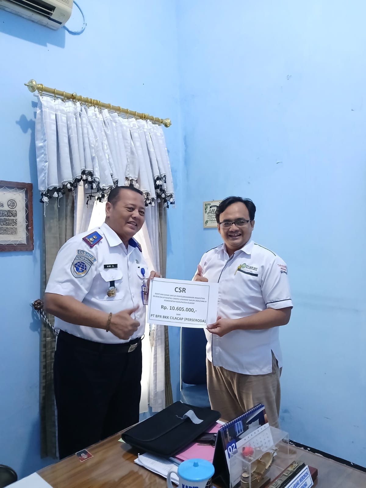 Pemerintah Kabupaten Cilacap melalui Dinas Perhubungan Kabupaten Cilacap