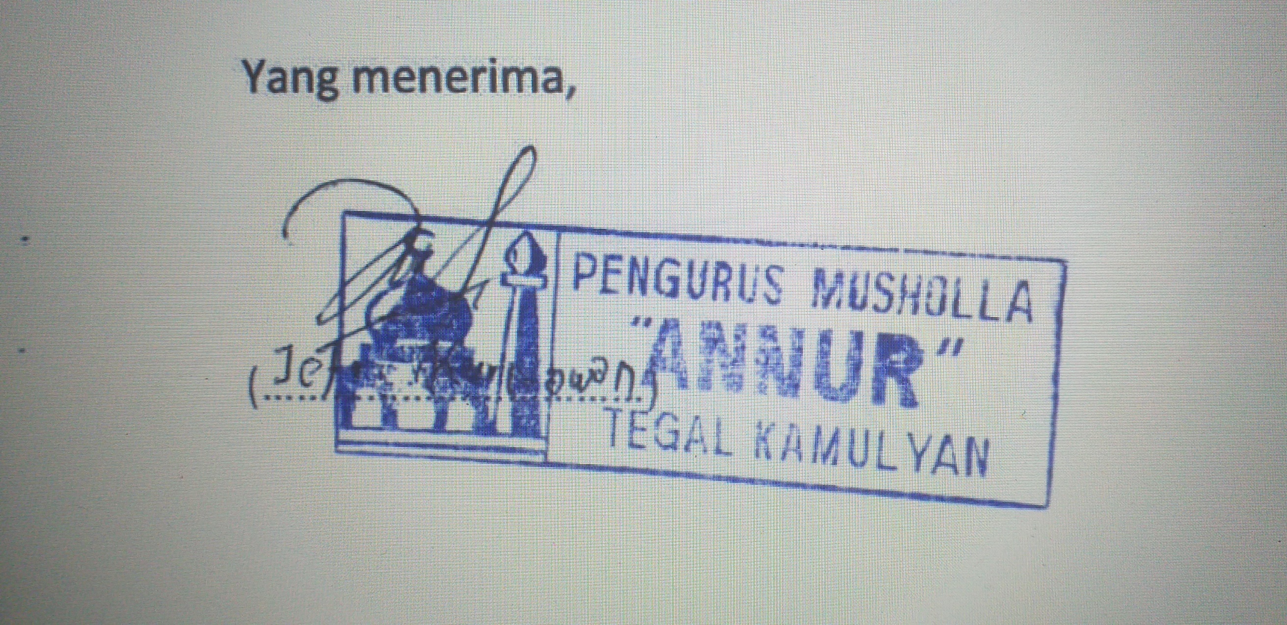 Pengurus Musholla Annur, Kel. Tegalkamulyan, Cilacap