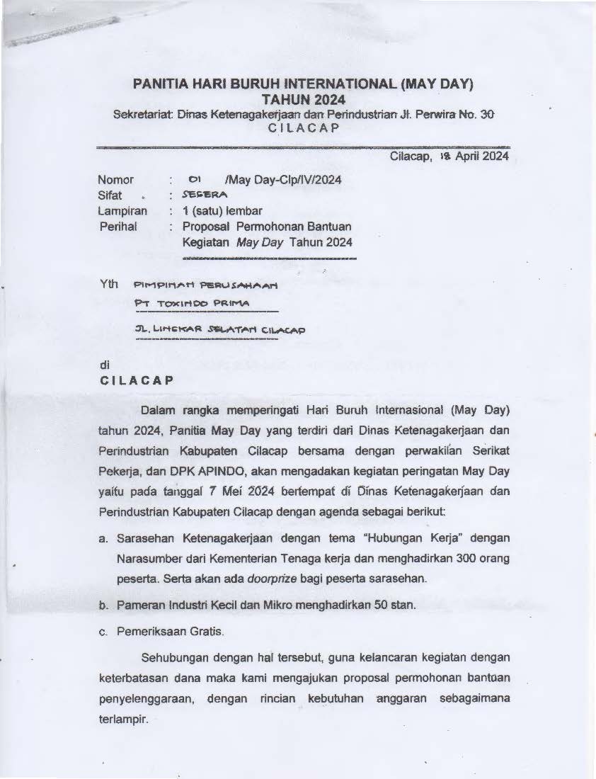 Panitia MAY DAY 2024 (Disnakerin)