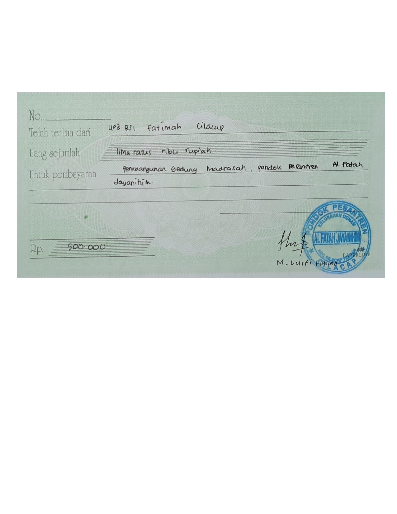 Madrasah Ponpes Al Fatah Jayanihim Donan Kec. Cilacap Tengah