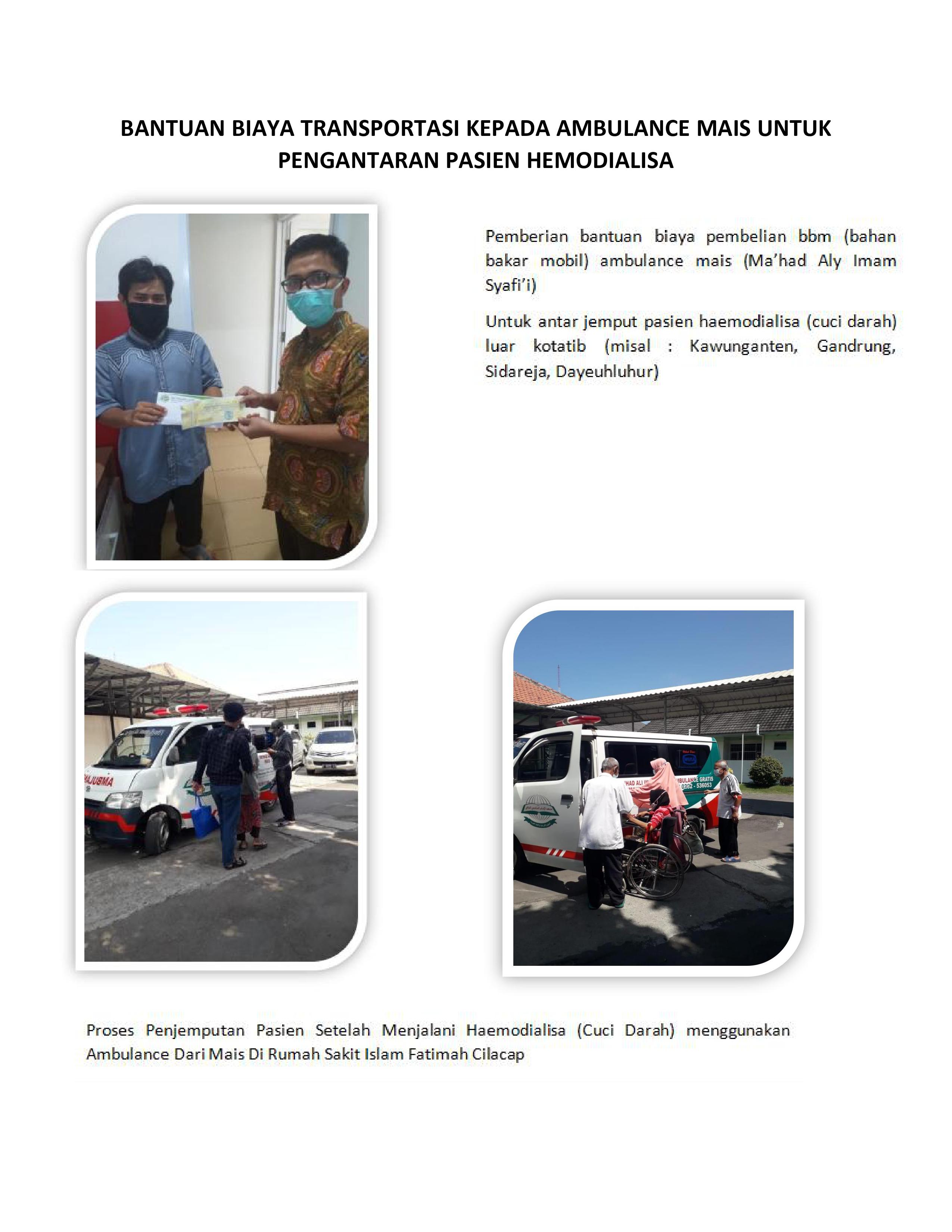 Bantuan transportasi pasien HD