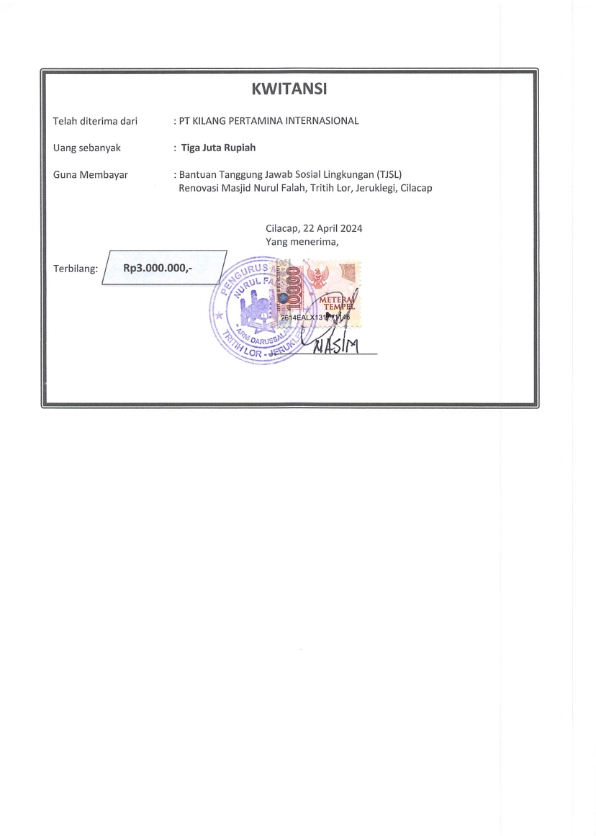 Masjid Nurul Falah, Jeruklegi