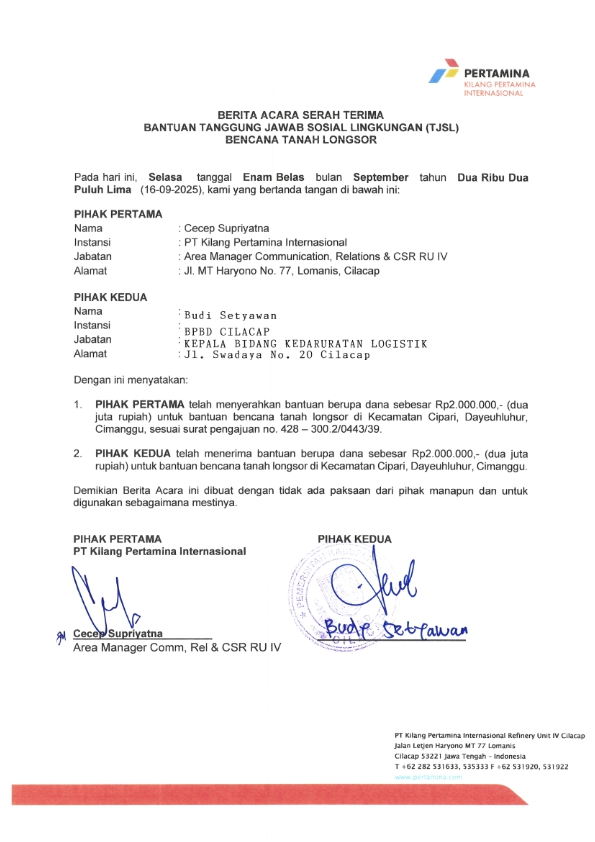 Badan Penanggulangan Bencana Daerah (BPBD) Cilacap