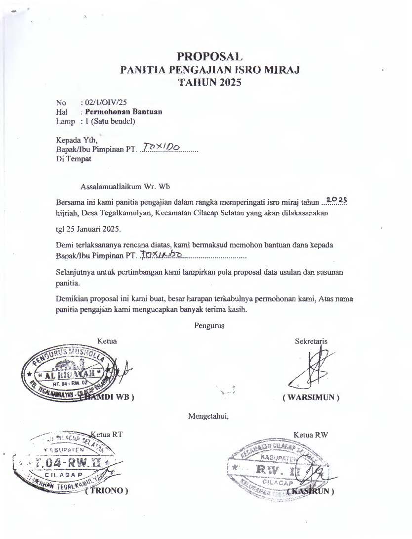 Musholla Al Hidayah Tegalkamulyan Cilacap Selatan