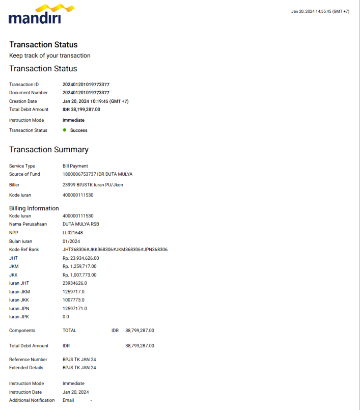 Karyawan RSU Duta Mulya Majenang yang memenuhi kriteria mendapatkan BPJS Ketenagakerjaan