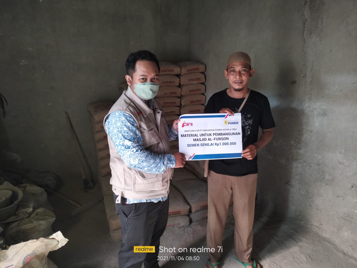 Bantuan Material Semen Untuk Masjid Al-Furqon Adipala