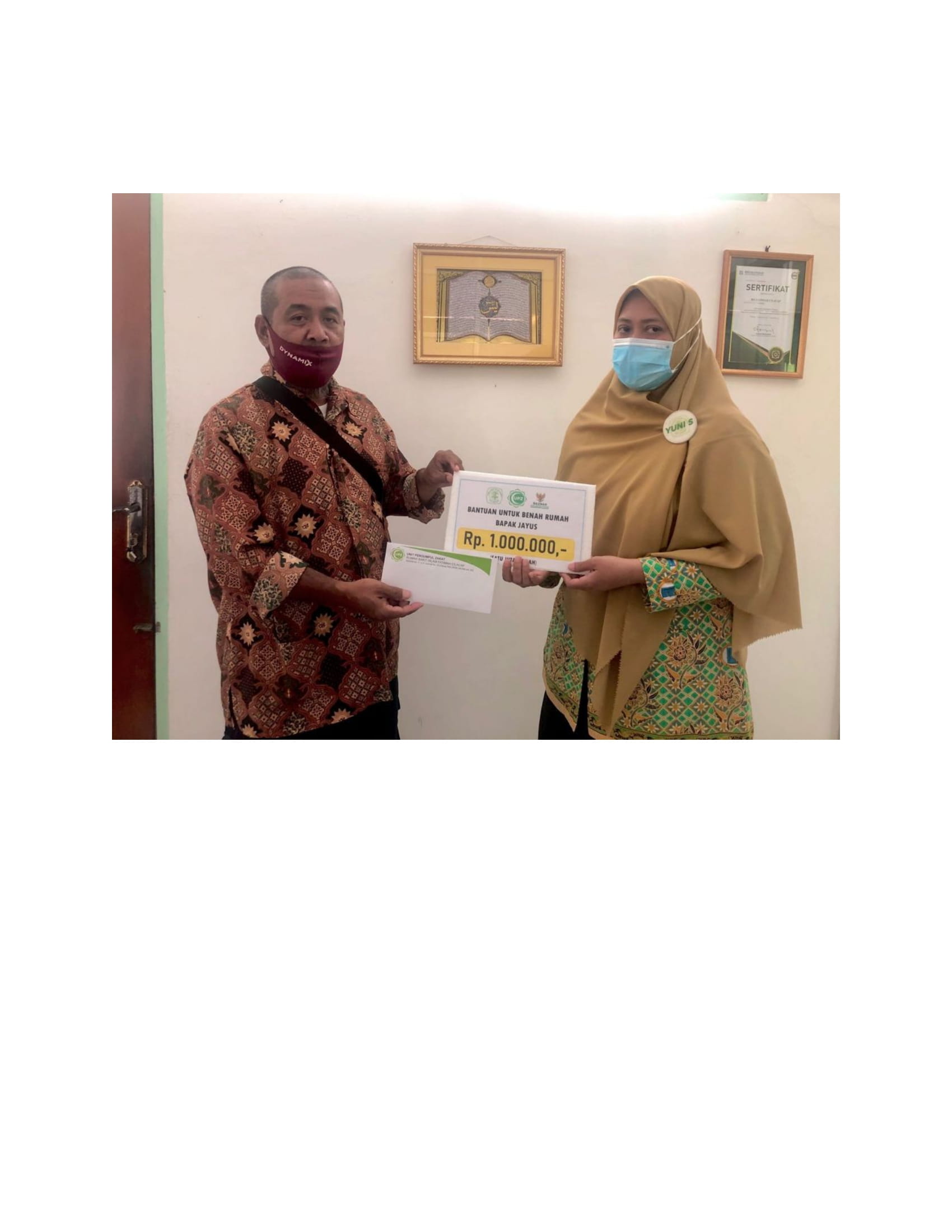 Bantuan renovasi rumah  Bapak Jayus