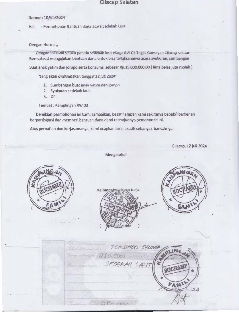 Kelompok Nelayan PPSC Warga RW.03 Tegalkamulyan, Cilacap Selatan