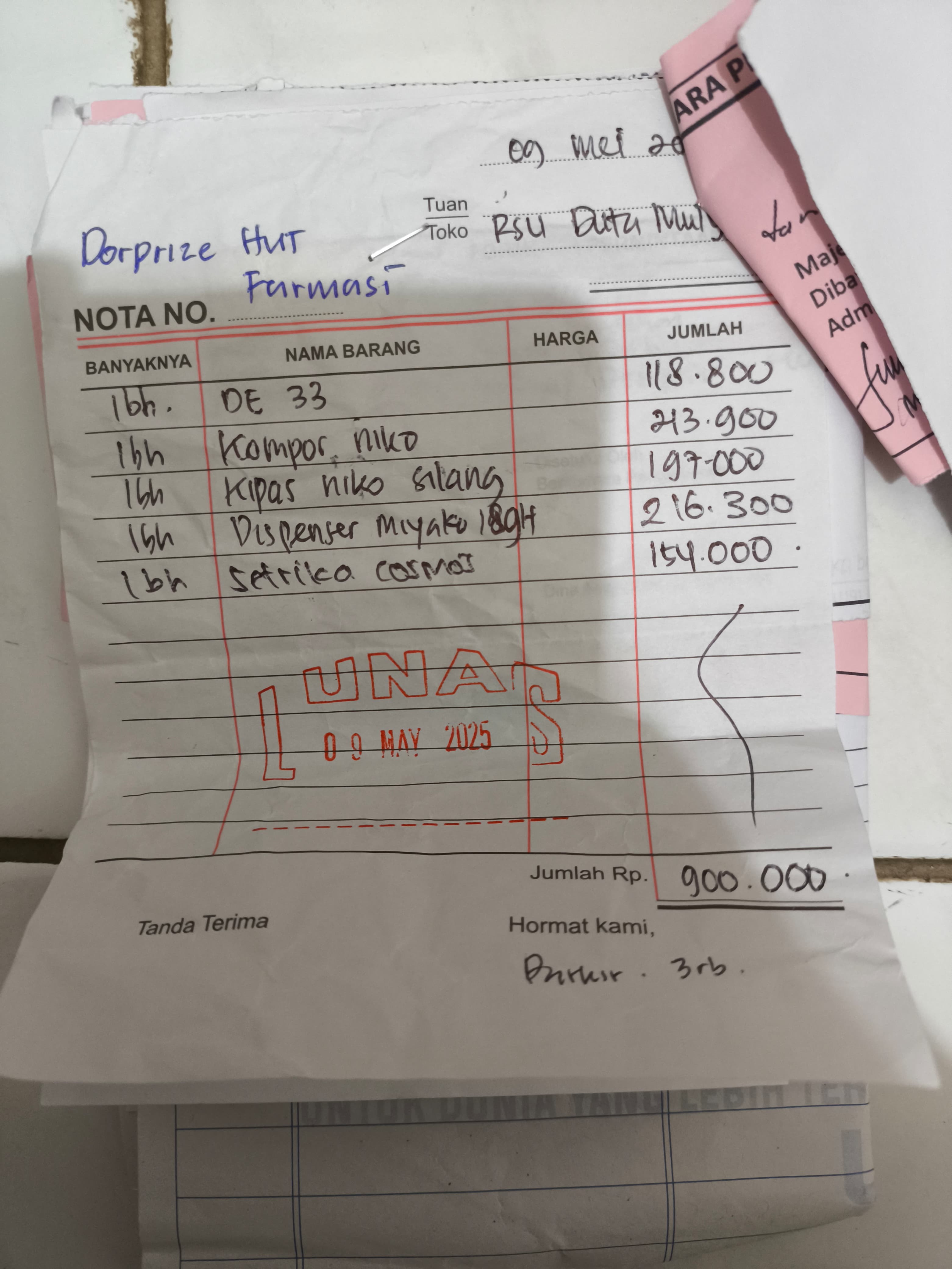 Doorprize Jalan Sehat hari ulang tahun SMK Farmasi Majenang