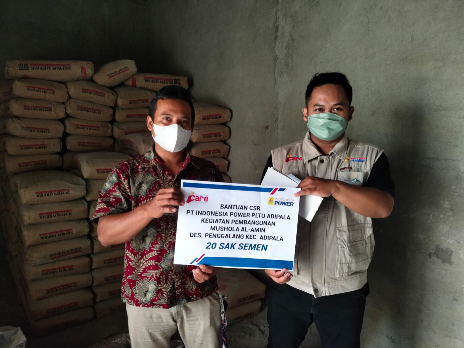 Pembelian Semen Pembangunan Mushola Al Amin Penggalang 