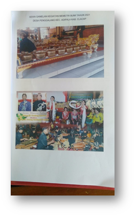 Bantuan suport kegiatan kebudayaan lokal memetri bumi sewa gamelan