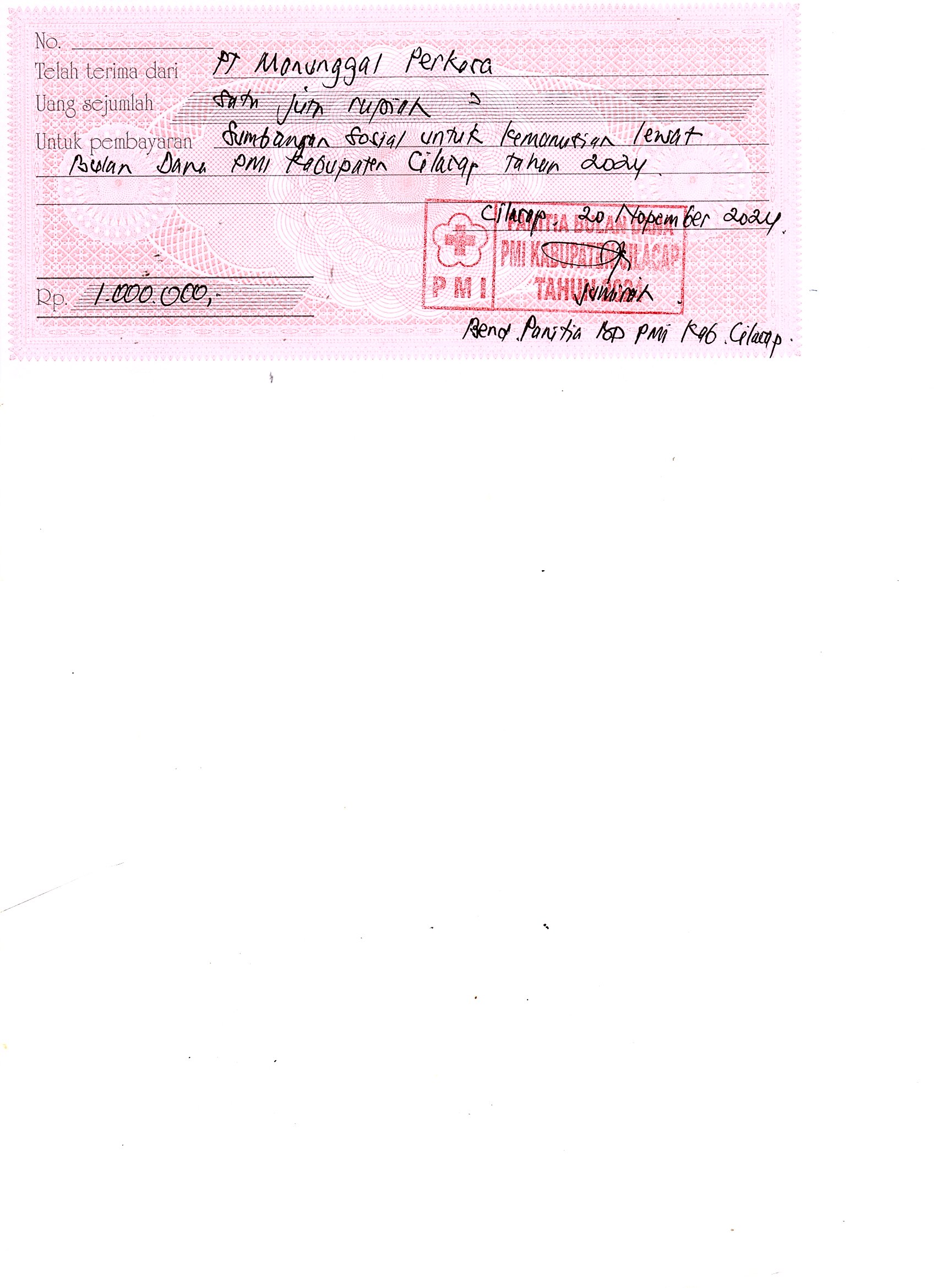 Panitia Bulan Dana PMI Tahun 2024 Kab. Cilacap