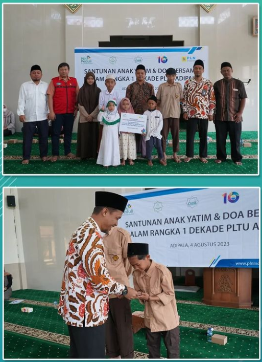 Anak Yatim Piatu di PONPES AL Mukhtar dan PONPES Al Husna Desa Penggalang dan Desa Adipala