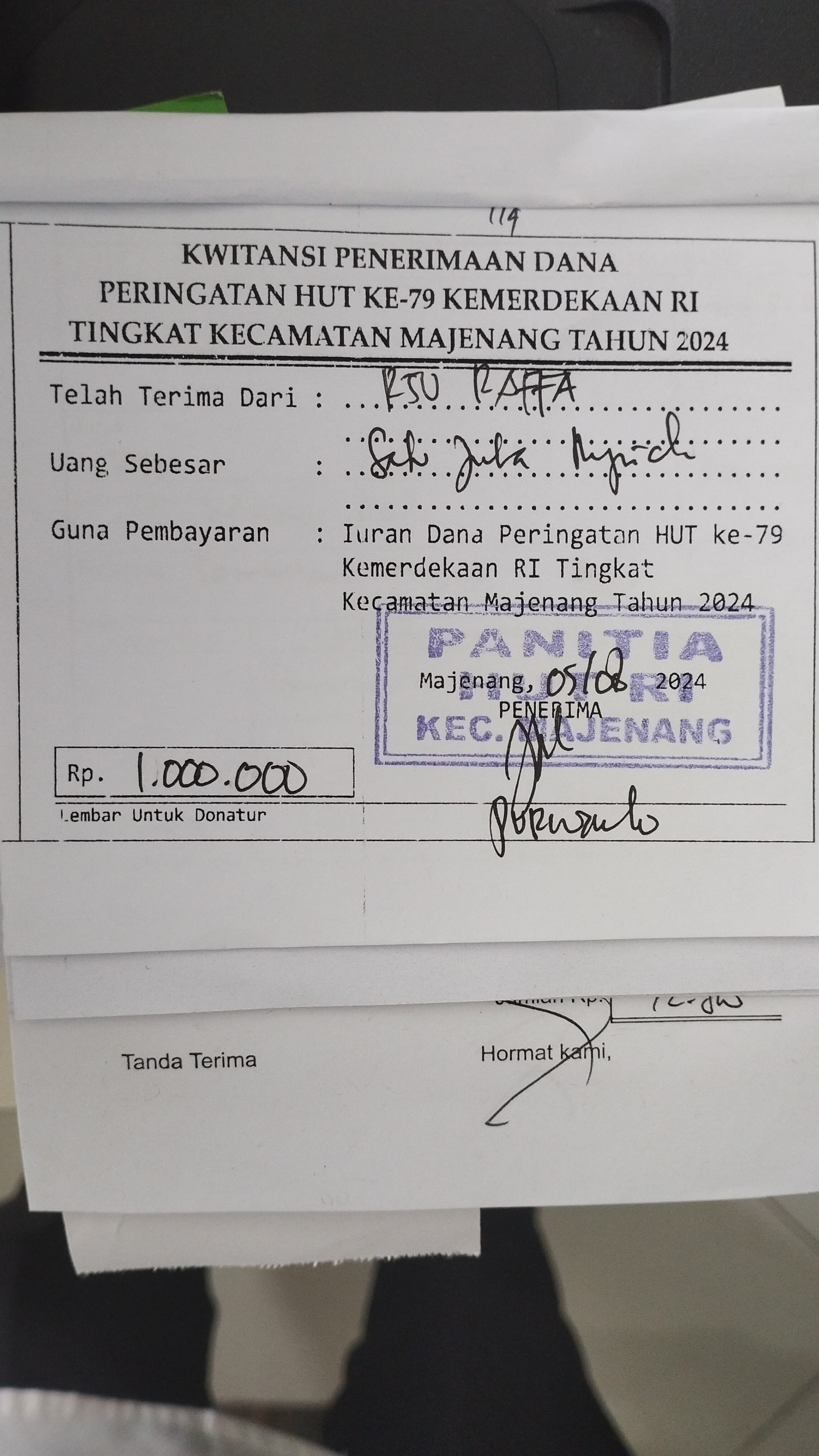 Panitia Peringataan HUT RI Masyarakat Kecamatan Majenang