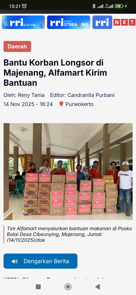 BENCANA ALAM TANAH LONGSOR KECAMATAN CIMANGGU KAB CILACAP