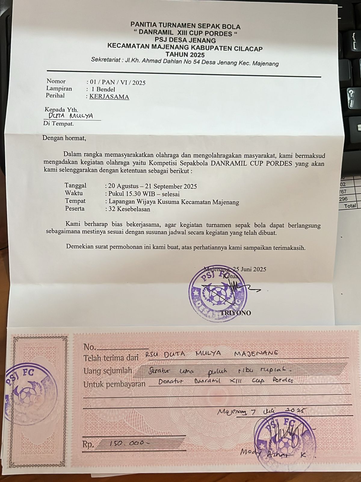 Panitia Turnamen Sepak Bola 