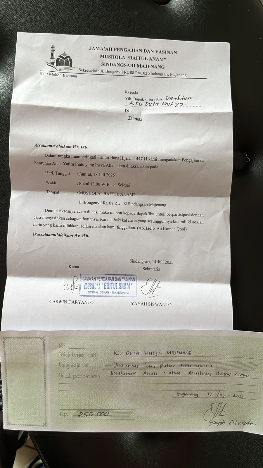 Jama'ah Pengajian dan Yasinan Mushola 