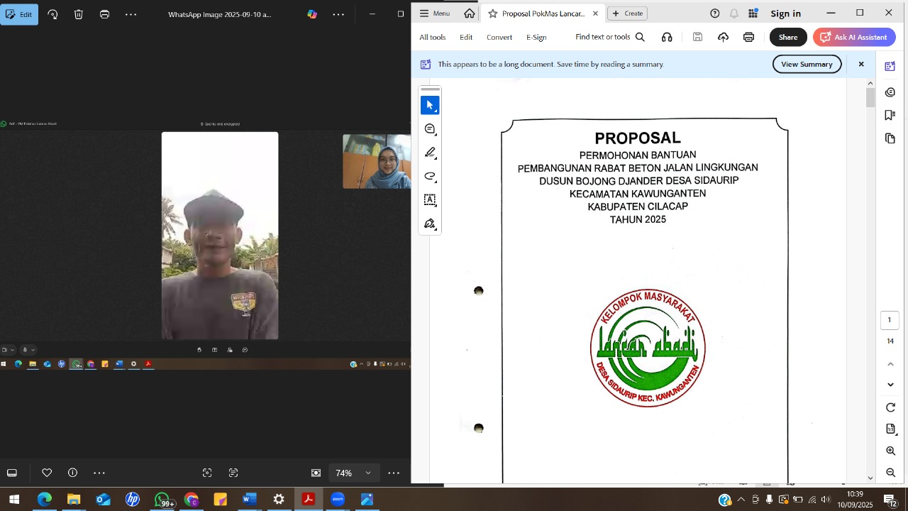 Jalan Lingkungan Desa Sidaurip, Kecamatan Kawunganten
